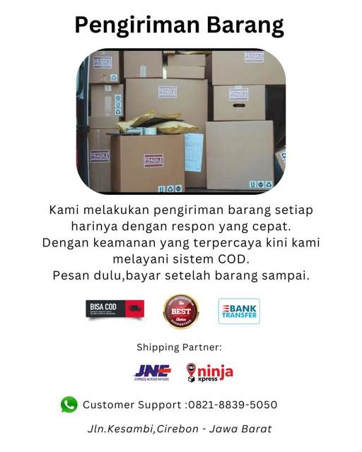 Pengiriman COD seluruh Indonesia